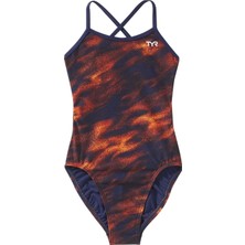Tyr Tyr Durafast Elite® Kız Çocuk Trinityfit Mayo - Soren - Turuncu - 24 - ST00674-2616