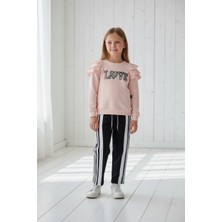 Black Steel Pul Nakışlı Çocuk Boy Kız Eşofman Bluz Takım