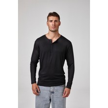 Relactive Erkek Uzun Kollu Düğmeli T-Shirt