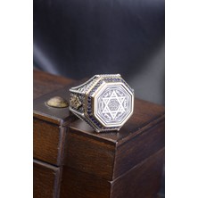 Hz Süleyman Mührü 925 Ayar Gümüş Erkek Yüzük