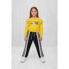 Black Steel Pul Nakışlı Çocuk Boy Kız Eşofman Bluz Takım