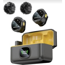 Comse J6 Iphone ve Android Uyumlu Mini Kablosuz Yaka Mikrofonu Göstergeli LED Şarj Kutulu Gürültü Azaltma