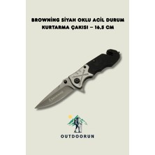 Outdoorun Browning Siyah Oklu Acil Durum Kurtarma Çakısı - 16,5 cm