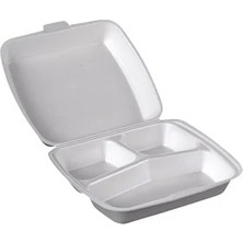 Şeylişeyler – Köpük Tabak – 3 Gözlü – Kapaklı – 100 Adet