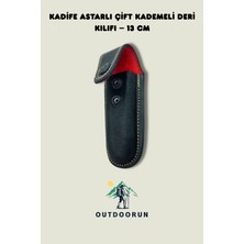 Outdoorun Kadife Astarlı Çift Kademeli Deri Kılıfı – 13 cm