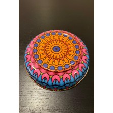 The Little Nature Mandala Büyük Boy Desenli Metal Dekoratif Tabak – Denge, Estetik ve Güçlü Tasarım