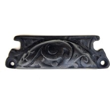 FRY Antika Tarz Dekoratif Pirinç Lale Tas Mobilya Kulbu - 30X90 Mm, Oksit