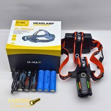 farissu Q-Max PS-T62 3000 Lümen Kafa Lambası – 3 Adet 18650 Yedek Pilli – Powerbank Özellikli