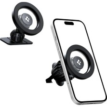 Spigen MagSafe Araç içi Telefon Tutucu 2in1 Air Vent & Dashboard (Ön Konsol ve Havalandırma Izgara ile Uyumlu) Kısa Versiyon iPhone & MagFit ile Uyumlu MTF13 Silver - ACP08315