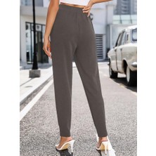 Emh Store Kadın Yüksek Bel Cepli Rahat Kesim Ithal Krep Pantolon