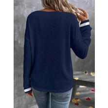 Emh Store Kadın Uzun Kollu V Yakalı Waffle Bluz