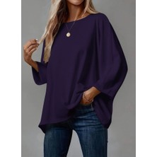 Emh Store Kadın Truvakar Kollu Bisiklet Yaka Viskon Bluz