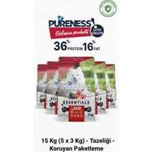 Pureness Az Tahıllı Kuzu Etli Yetişkin Köpek Maması 15KG | Glukozamin & Omega 3-6 Destekli | Süper Premium