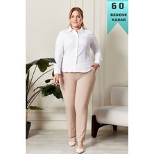 Elmas Tesettür Kadın Tesettür Giyim Büyük Beden Rivetli Scuba Pantolon