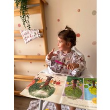 Lulunun Renkleri Uzun Kollu Mama Önlüğü Nefes Alan Sıvı Geçirmez Kumaş 6-24 Ay