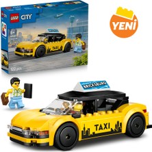 LEGO® City Sarı Taksi - 2 Minifigürlü Model Araba Seti - İkonik Taksi Araba Oyuncağı - 60487