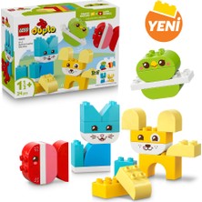 LEGO® DUPLO® İlk 3'ü 1 Arada Yaratıcı Sevimli Hayvanlar 10477 - 18 Ay ve Üzeri Çocuklar için Yaratıcı Oyuncak Yapım Seti (24 Parça)
