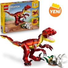 LEGO® Creator 3’ü 1 Arada Vahşi Dinozor 31379 - 8 Yaş ve Üzeri Çocuklar için Velociraptor, Stegosaurus veya Pterosaur Olabilen Yaratıcı Oyuncak Yapım Seti (283 Parça)