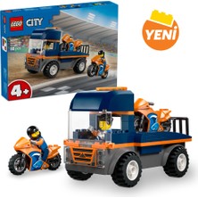 LEGO® City Motosiklet Taşıyıcı - Oyuncak Araç Yapım Seti - Açık Kasa Kamyon - 2 Minifigür - 60491