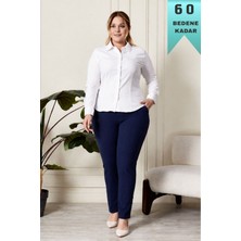 Elmas Tesettür Kadın Tesettür Giyim Büyük Beden Rivetli Scuba Pantolon