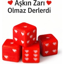 Yapı3D 🎲❤️ Kalpli Zar | Aşk Temalı Dekoratif Zar | Romantik Hediye & Masa Süsü