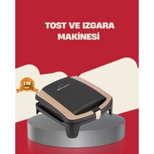 Kafkas Store Tkndy Tost Makinesi Yapışmaz Plaka 1500 Watt Güçlü Performans
