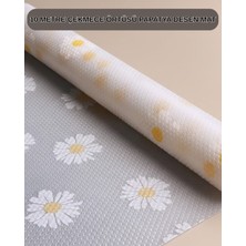 Kafkas Store Tkndy 10 Metre Papatya Desenli Kaymaz Çok Amaçlı Dolap Içi Örtü
