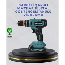 Kafkas Store Tkndy Çift Bataryalı Şarjlı Matkap Dijital Ekranlı Set