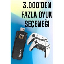 Kafkas Store Tkndy 8k Android Tv Gme Stick Video Oyun Konsolu Aile Retro 35000 Oyunlu Çift Kollu