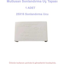 Mutlusan 25X16 Kablo Kanalı Uç Tapa Sonlandırma Kapağı Plastik Beyaz