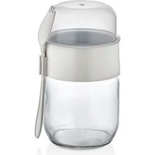 Yazıcı Cam Hazneli Taşınabilir Yoğurt Kabı 425 ml + 200 ml – Bpa Içermeyen Diyet Kabı