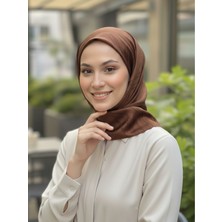 La Fien Pamuklu Jakarlı Çizgili Eşarp - Kayma Yapmayan Rahat Dokulu Eşarp