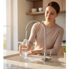 İsaoğlu Yapı Arıtma Musluğu Inox Tekli Arıtıcı Batarya Mat Krom Leke Kireç Tutmaz Arıtma