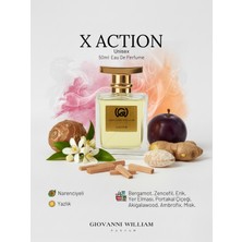 Giovanni William x Actıon Unisex Niche Erkek Parfum | Ferah, Erik, Zencefil, Portakal Çiceği, Armut, Misk, Akigalawood