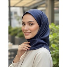 La Fien Pamuklu Jakarlı Çizgili Eşarp - Kayma Yapmayan Rahat Dokulu Eşarp