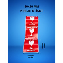 Kırılır Etiket 80X80 mm 5'li Paket