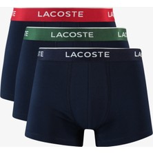 Lacoste Erkek 3'lü Lacivert Boxer 5H3401T Hy0