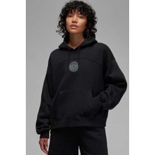 Nike Jordan Psg 23 Loose Fit Hoodie Bol Kesim Kapişonlu Kadın Sweatshirt Siyah