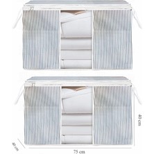 Helen's Home 2 Adet - Pencereli Yastık Yorgan Hurcu 75 x 40 x 40 cm