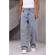 Oksit Puertas Erkek Yüksek Bel Balon Baggy Fit Bol Kesim Kot Pantolon