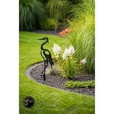 3art Metal Dekorasyon Bahçe Süsü Turna Kuşu – Bahçe Dekoru | Çim, Saksı & Peyzaj Için Dekoratif Figür