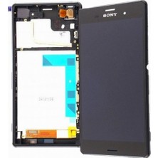 Sony Xperia Z3 Uyumlu LCD Ekran Çıtalı Siyah