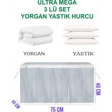 Helen's Home 3'lü Set Ultra Mega Sandık Tipi Hurç En Büyük Boy Yorgan Yastık Hurcu