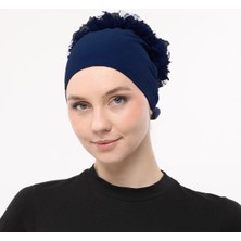 Sensu Önü Dikişli Arkadan Bağlamalı Topuz Dantelli Fırfırlı Tesettür Iç Bone