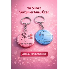 Fynbos Şişe Açacaklı Anahtarlık Seti 2’li – Sevgililer Günü Hediyesi, Metal Çift Anahtarlık