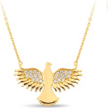 ÇGK KUYUMCULUK Kanatlı Güvercin Model Altın Kolye  CGKKLY248