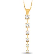 ÇGK KUYUMCULUK  Taşlı Model Altın Kolye  CGKKLY252