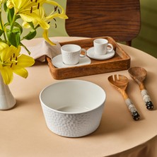 Karaca x Refika Bembeyaz Yuvarlak Salata Kasesi 20 cm