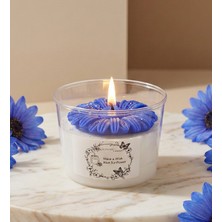 Kutu Festivali Bir Dilek Tut Mavi Papatya Kokulu Mum Blue