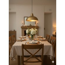 Heriya Kahverengi Keten Masa Örtüsü 150X220 cm